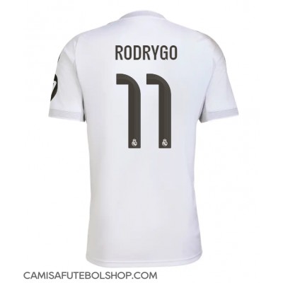 Camisa de time de futebol Real Madrid Rodrygo Goes #11 Replicas 1º Equipamento 2025-26 Manga Curta Camisa de time de futebol Real Madrid Rodrygo Goes #11 Replicas 1º Equipamento 2025-26 Manga Curta